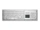 自助终端机金属PC键盘D-8605T键盘鼠标一体防尘防水键盘防暴键盘嵌入式不锈钢工业键盘